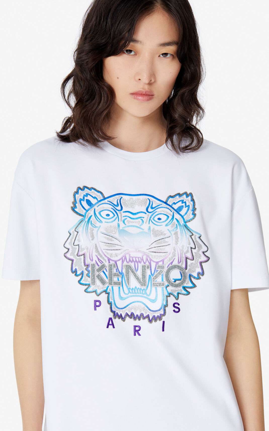 Kenzo Tiger T-shirts Dame - Hvide DK-446075